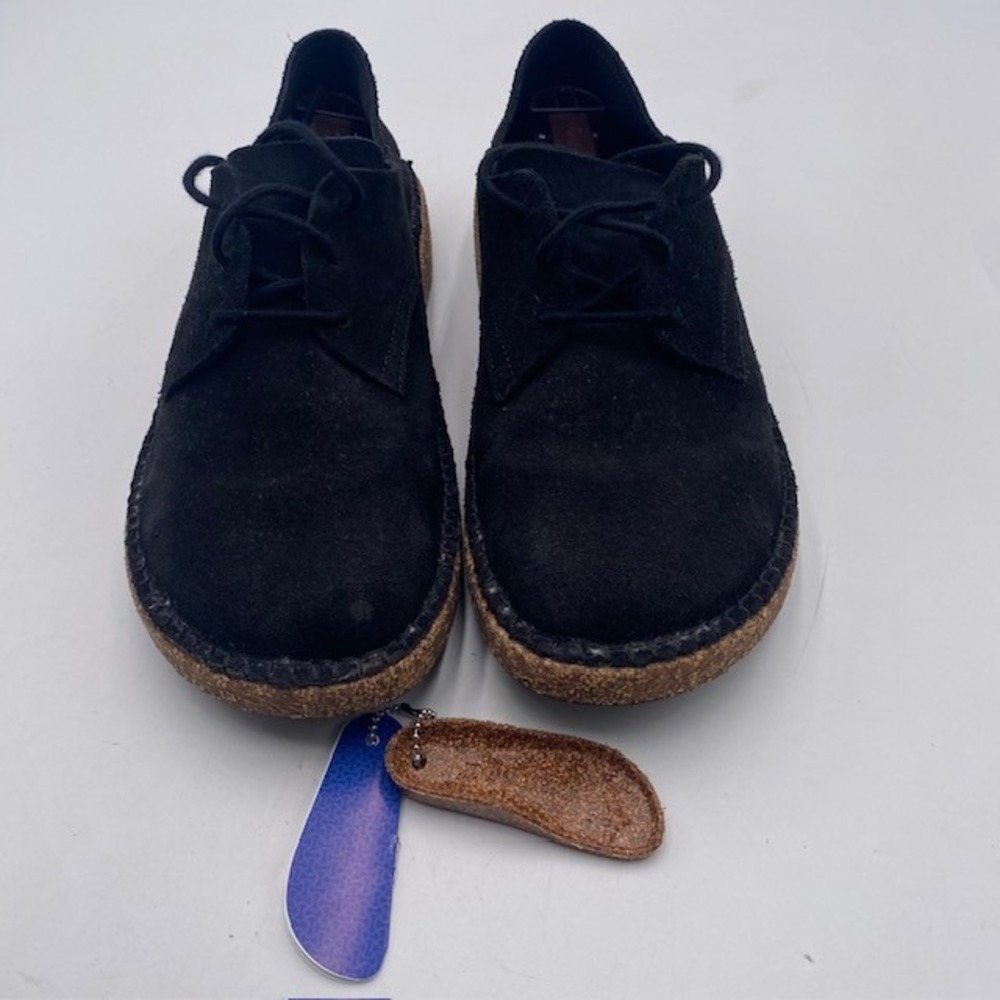Birkenstock Gary Black Suede Lace Up Shoes Women 9 Men 7 Comfort Flat 1013439 - Picture 3 of 14